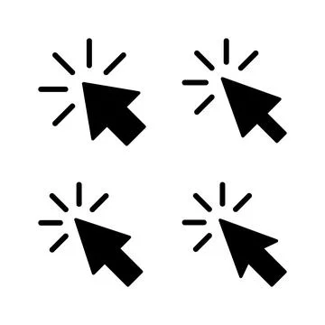 Click icon vector. pointer arrow sign and symbol. cursor icon 스톡 일러스트