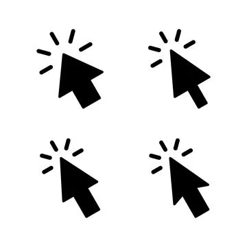Click icon vector. pointer arrow sign and symbol. cursor icon 스톡 일러스트