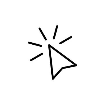 Click icon vector. pointer arrow icon. cursor icon vector Illustrazione stock