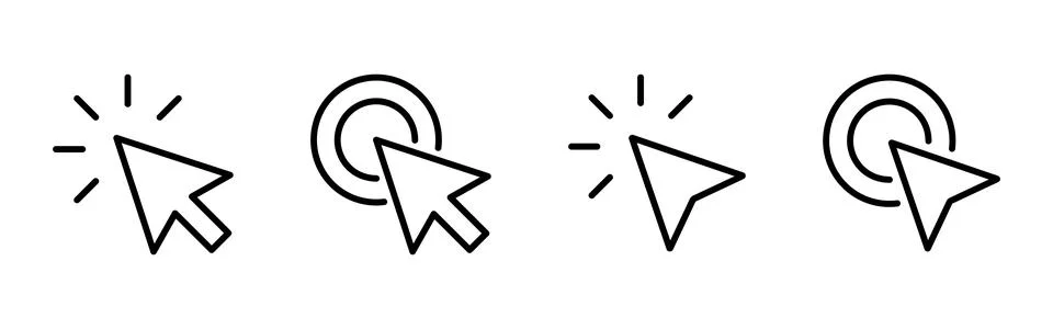 Click icon vector. pointer arrow icon. cursor icon vector イラスト素材
