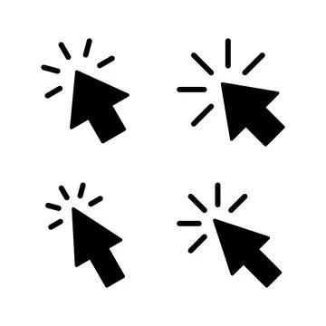 Click icon vector. pointer arrow sign and symbol. cursor icon Illustrazione stock