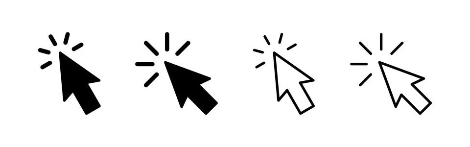 Click icon vector. pointer arrow sign and symbol. cursor icon Illustrazione stock