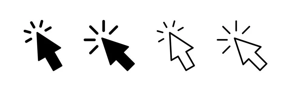 Click icon vector. pointer arrow sign and symbol. cursor icon Stock Illustration