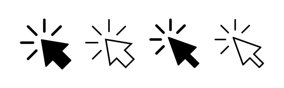 Click icon vector. pointer arrow sign and symbol. cursor icon イラスト素材