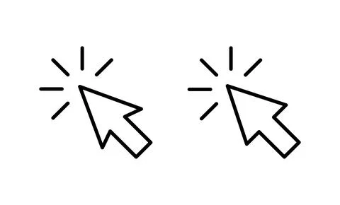 Click icon vector. pointer arrow sign and symbol. cursor icon Stock Illustration