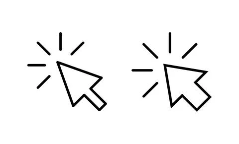 Click icon vector. pointer arrow sign and symbol. cursor icon Illustrazione stock