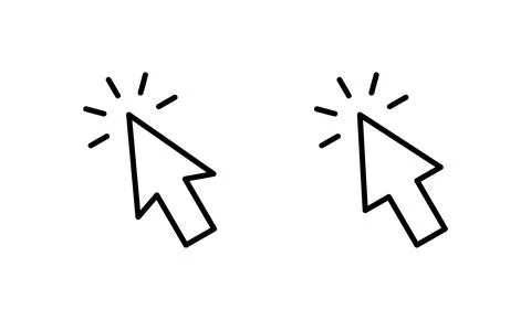 Click icon vector. pointer arrow sign and symbol. cursor icon Illustrazione stock