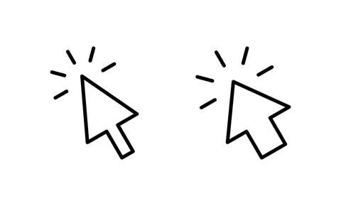 Click icon vector. pointer arrow sign and symbol. cursor icon Stock Illustration