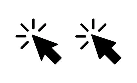 Click icon vector. pointer arrow sign and symbol. cursor icon 스톡 일러스트