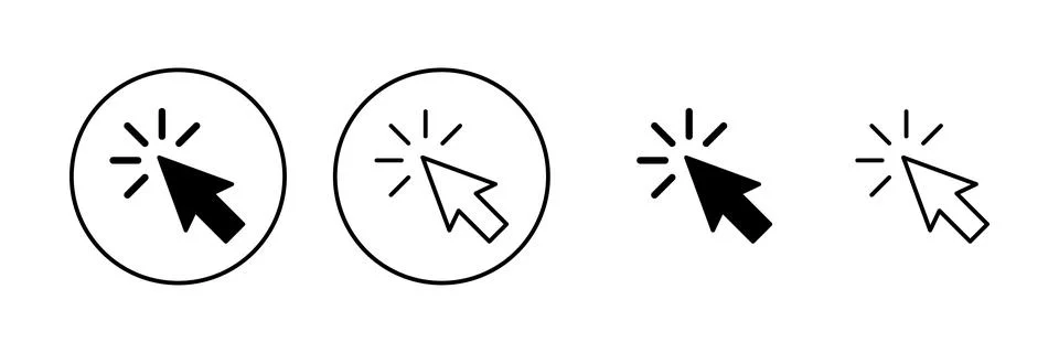 Click icon vector. pointer arrow sign and symbol. cursor icon 스톡 일러스트