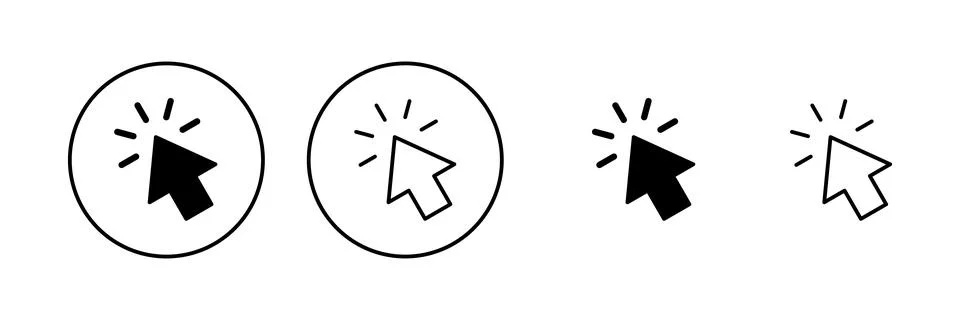 Click icon vector. pointer arrow sign and symbol. cursor icon イラスト素材