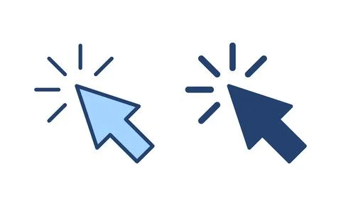 Click icon vector. pointer arrow sign and symbol. cursor icon Stock Illustration