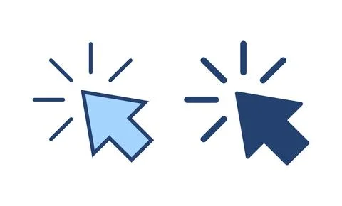 Click icon vector. pointer arrow sign and symbol. cursor icon Illustrazione stock