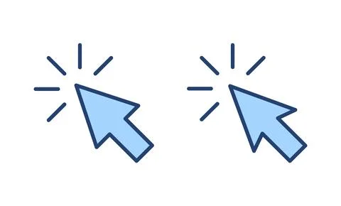 Click icon vector. pointer arrow sign and symbol. cursor icon Stock Illustration