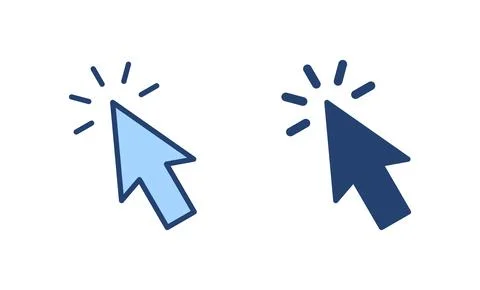 Click icon vector. pointer arrow sign and symbol. cursor icon Illustrazione stock