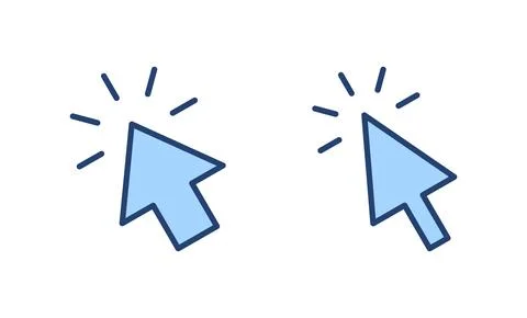 Click icon vector. pointer arrow sign and symbol. cursor icon Illustrazione stock