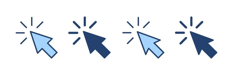 Click icon vector. pointer arrow sign and symbol. cursor icon Stockillustratie