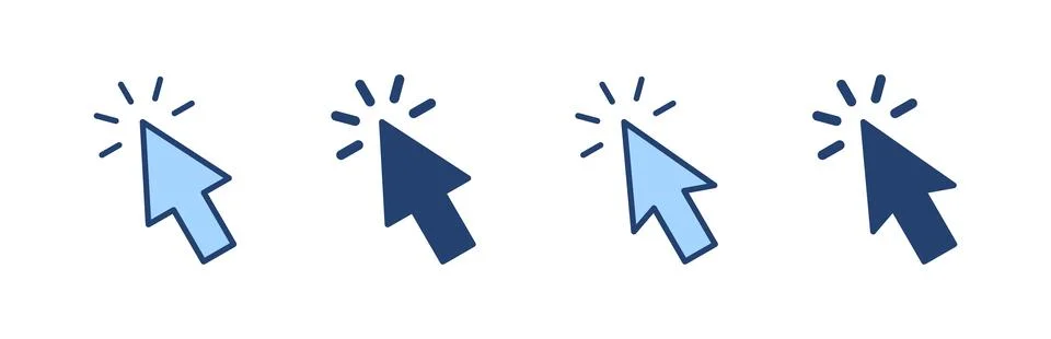 Click icon vector. pointer arrow sign and symbol. cursor icon Stock Illustration