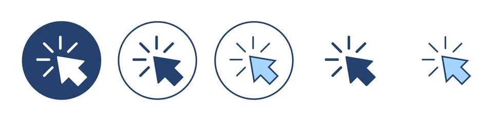 Click icon vector. pointer arrow sign and symbol. cursor icon Illustrazione stock