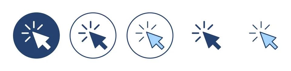 Click icon vector. pointer arrow sign and symbol. cursor icon Stock Illustration