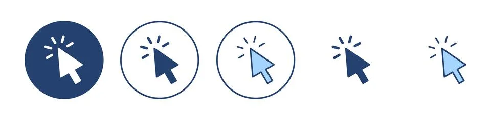 Click icon vector. pointer arrow sign and symbol. cursor icon Illustrazione stock