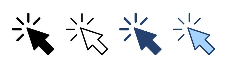 Click icon vector. pointer arrow sign and symbol. cursor icon Illustrazione stock