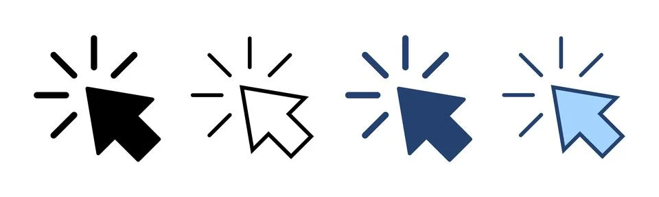 Click icon vector. pointer arrow sign and symbol. cursor icon Illustrazione stock