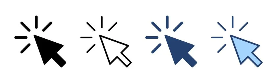 Click icon vector. pointer arrow sign and symbol. cursor icon Stock Illustration