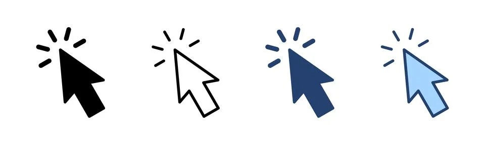 Click icon vector. pointer arrow sign and symbol. cursor icon Illustrazione stock