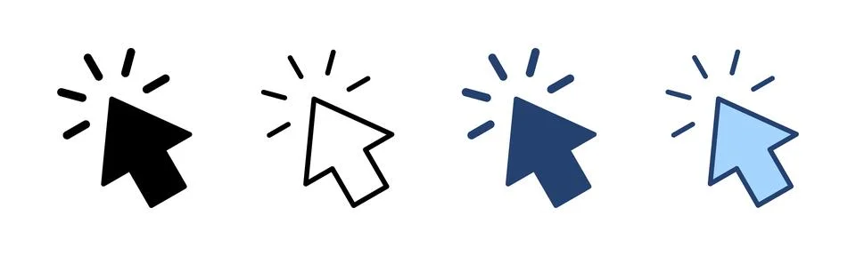 Click icon vector. pointer arrow sign and symbol. cursor icon Stock Illustration