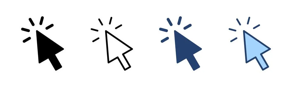 Click icon vector. pointer arrow sign and symbol. cursor icon Stock Illustration