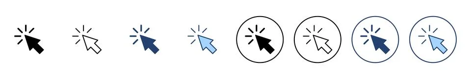 Click icon vector. pointer arrow sign and symbol. cursor icon Stock Illustration