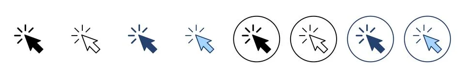 Click icon vector. pointer arrow sign and symbol. cursor icon Stock Illustration