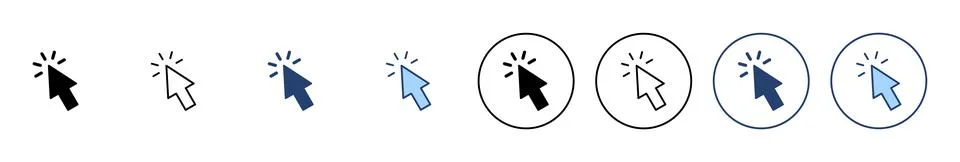 Click icon vector. pointer arrow sign and symbol. cursor icon Stock Illustration