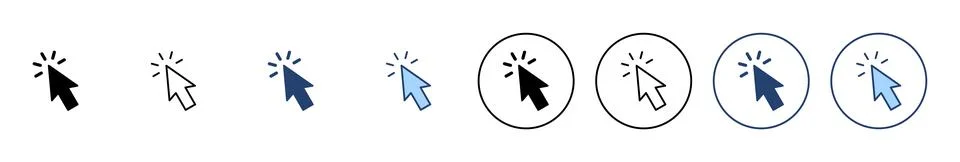 Click icon vector. pointer arrow sign and symbol. cursor icon 스톡 일러스트