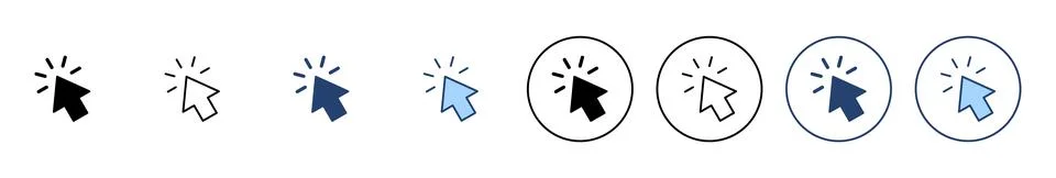 Click icon vector. pointer arrow sign and symbol. cursor icon Illustrazione stock