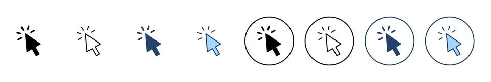 Click icon vector. pointer arrow sign and symbol. cursor icon Illustrazione stock
