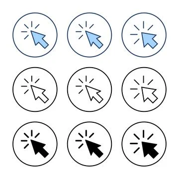 Click icon vector. pointer arrow sign and symbol. cursor icon イラスト素材