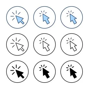 Click icon vector. pointer arrow sign and symbol. cursor icon Stockillustratie