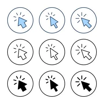 Click icon vector. pointer arrow sign and symbol. cursor icon 스톡 일러스트