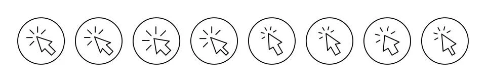 Click icon vector. pointer arrow sign and symbol. cursor icon Stock Illustration