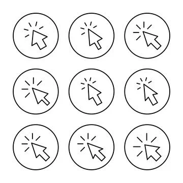 Click icon vector. pointer arrow sign and symbol. cursor icon 스톡 일러스트