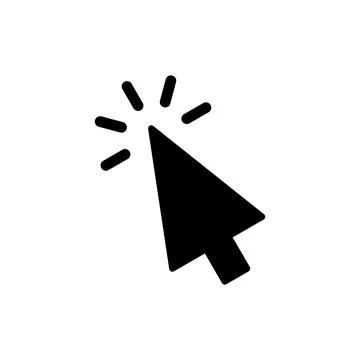 Click icon vector. pointer arrow sign and symbol. cursor icon Stockillustratie