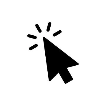 Click icon vector. pointer arrow sign and symbol. cursor icon 스톡 일러스트