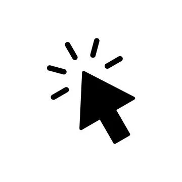 Click icon vector. pointer arrow sign and symbol. cursor icon Stock Illustration
