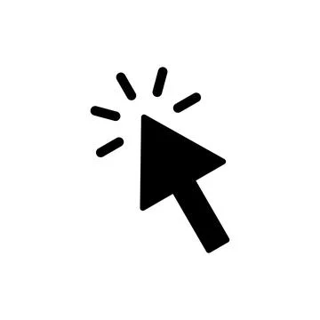 Click icon vector. pointer arrow sign and symbol. cursor icon Illustrazione stock