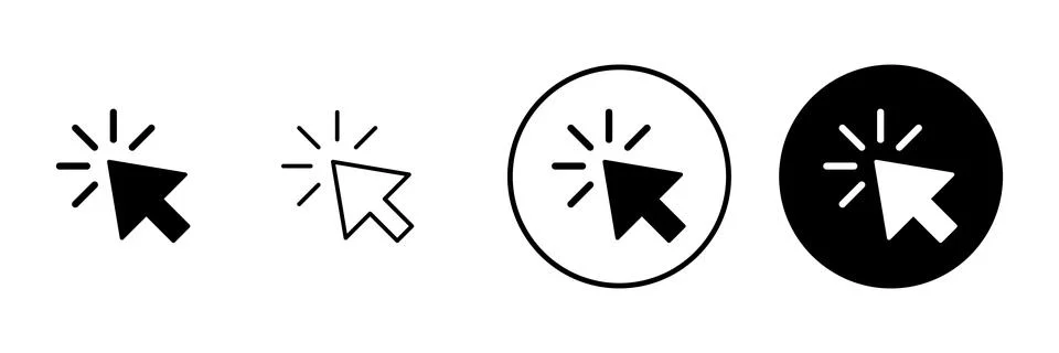 Click icon vector. pointer arrow sign and symbol. cursor icon イラスト素材