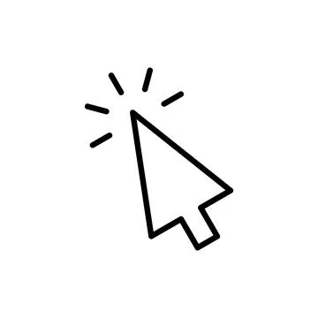 Click icon vector. pointer arrow sign and symbol. cursor icon Stockillustratie