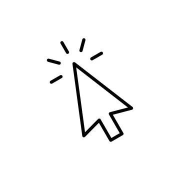 Click icon vector. pointer arrow sign and symbol. cursor icon Stock Illustration