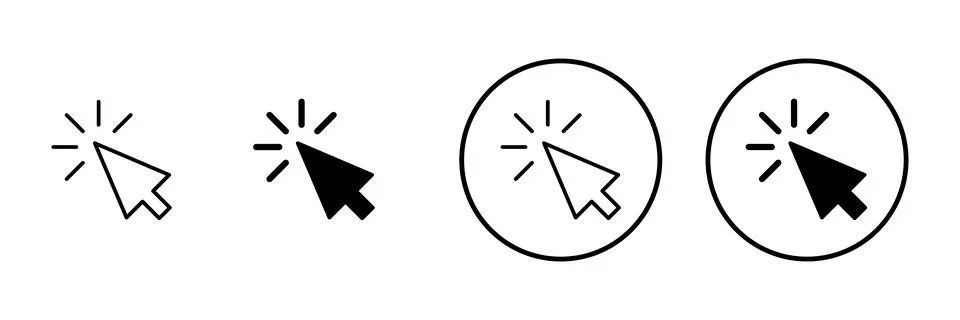 Click icon vector. pointer arrow sign and symbol. cursor icon 스톡 일러스트